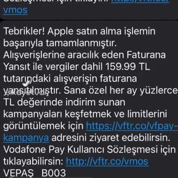 Vodafone Pay İptali İadesi