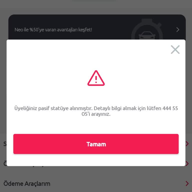 Üyelik Pasif Durumda Açıklama Talebi