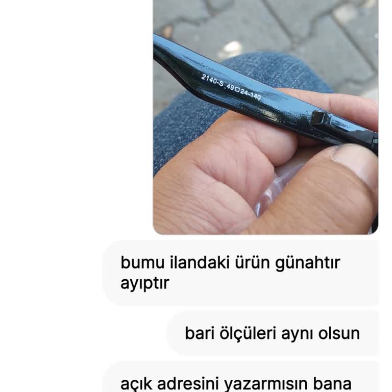 Yanlış Gönderilen Güneş Gözlüğü İçin İade Ve Çözüm Talebi