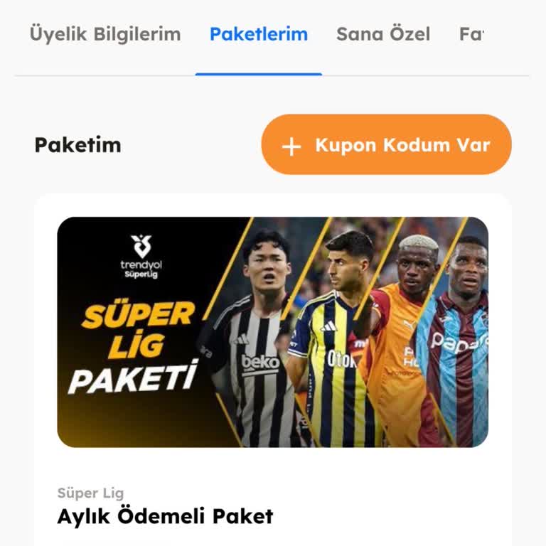 Ödediğim Süper Dolu Paketin Yanlış Görüntülenmesi Ve F1 Yayınlarına Erişim Sorunu