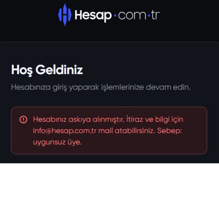 Askıya Alınan Hesabım Açılmıyor, Çözüm Bekliyorum