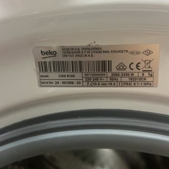 Beko Çamaşır Makinesinin Kapak Körük Lastiği Garanti Kapsamında Ücretsiz Değiştirilmesi Talebi