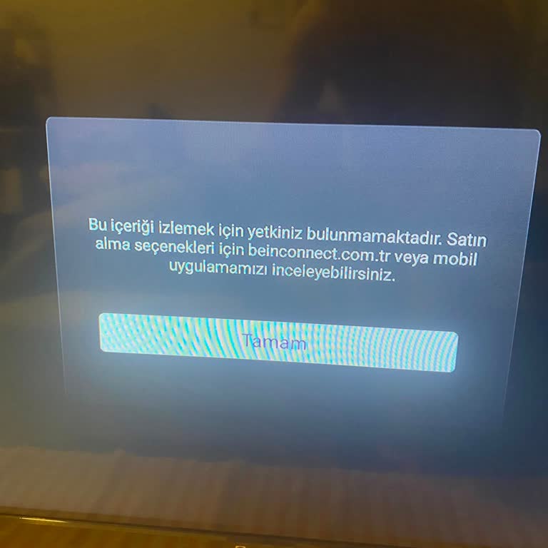 Bein Sports Öğrenci Paketi Bilgisayar Ve TV'de Yetki Hatası
