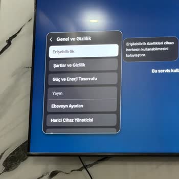 Samsung CU8000 Televizyonunda Yayın Ve Sıfırlama Menüsü Pasif, Kullanılamaz