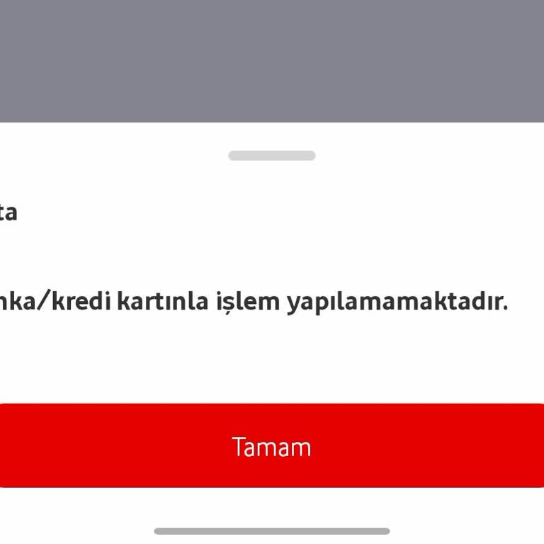 Vodafone Pay’de Kredi Kartıyla Bakiye Yüklenemiyor