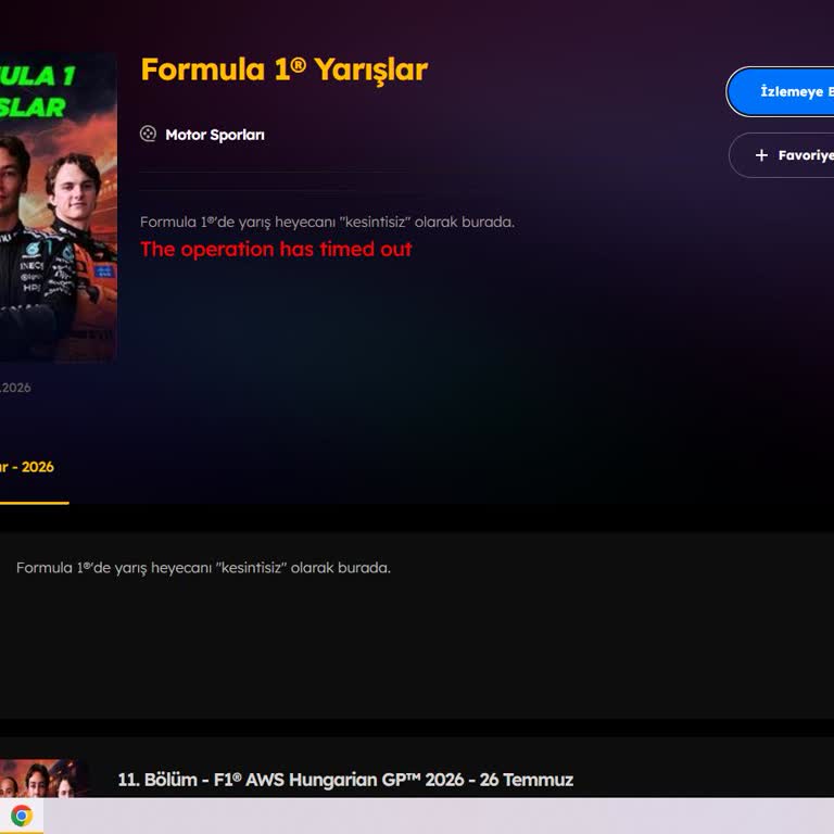 Ödenen Üyelik Ücretine Rağmen Formula 1 Yayını Açılmıyor