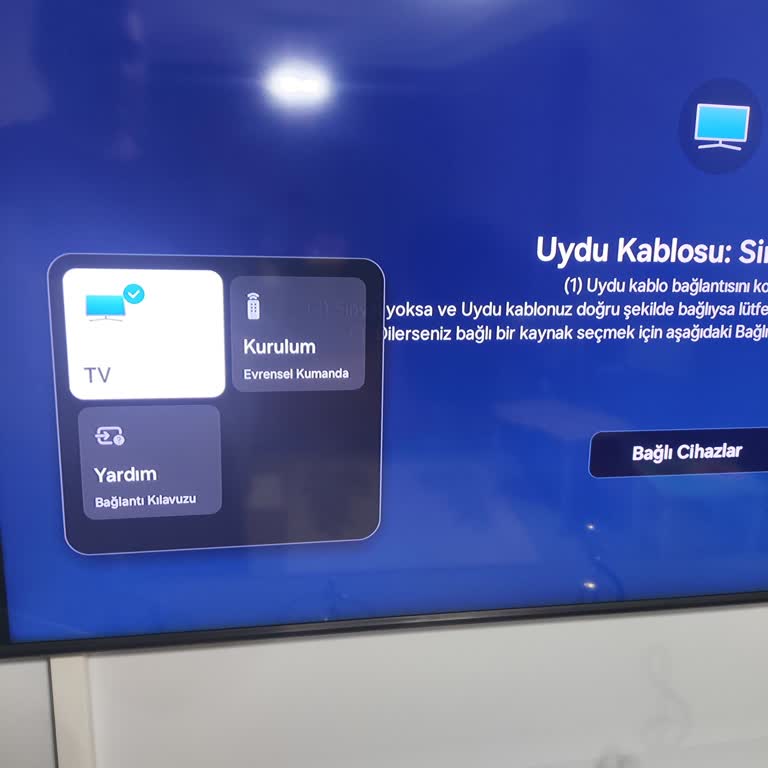 Samsung QLED Televizyonun Frekans Ayarları Değiştirildiğinde Menü Pasifleşiyor