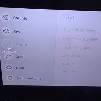 Samsung QLED Q70 Model TV Yayın Sekmesine Giriş Yapamıyorum