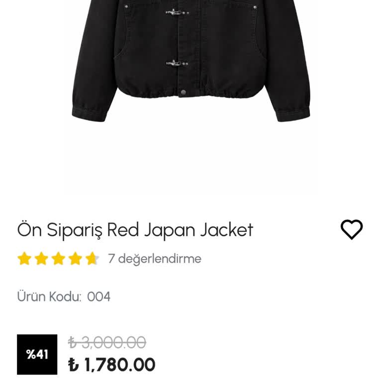 Red Japan Jacket Siparişi Kargoya Verilmedi Ve 1650 TL İade Talebi