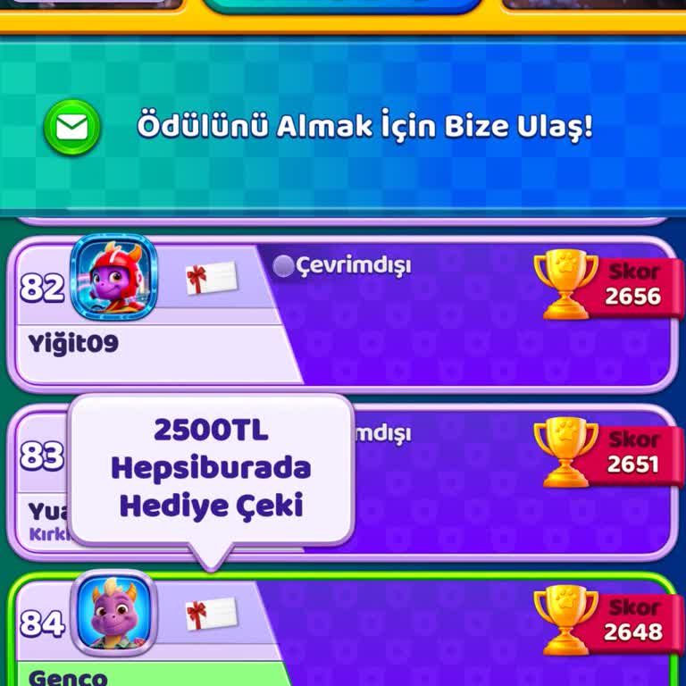 Roy Story'de 2.500 TL Hediye Çeki Gönderilmedi Ve Destekten Cevap Gelmedi