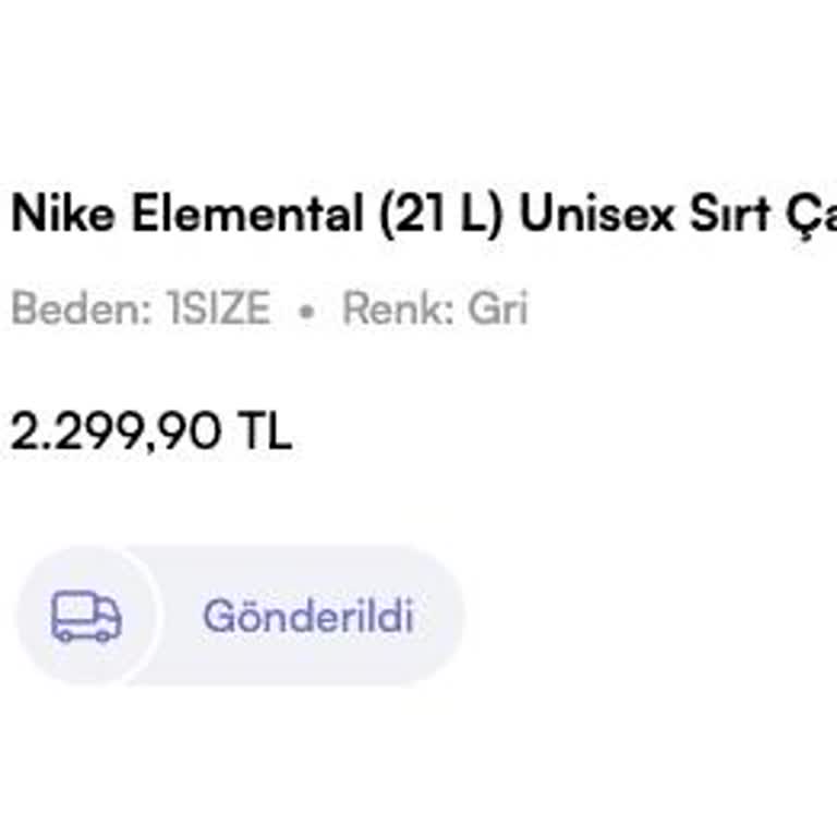 Nike Elemental Sırt Çantası Gönderilmedi, Kargo Bilgisi Ve Müşteri Desteği Yok