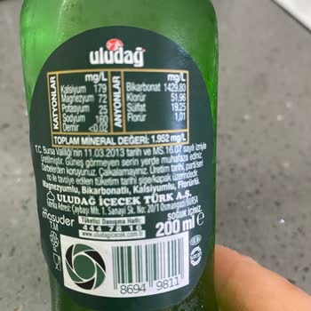 Uludağ Mineralli Suyunda Şurup Tadına Dair Güven Sorunu