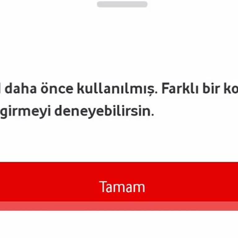 Vodafone Yanımda Premium 150 TL Kodu Kullanılamıyor Bakiye Yüklenmedi