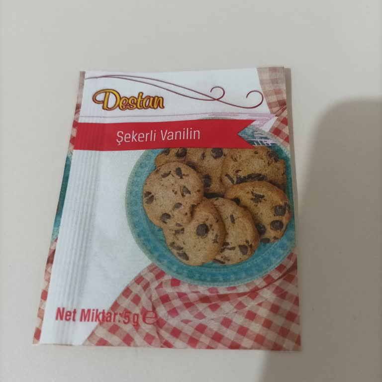 Kapalı Ambalajda Boş Şekerli Vanilin Paketi