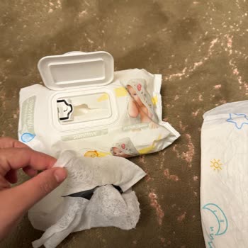 Sleepy Sensitive Islak Mendilde Yapışkan Kağıt Parçası Bulundu