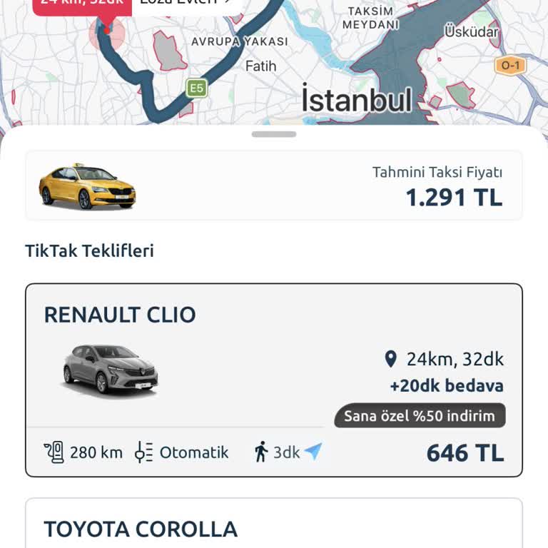 Tiktak Kiralama Ücretindeki Aşırı Fark İçin Geri Ödeme Talebi