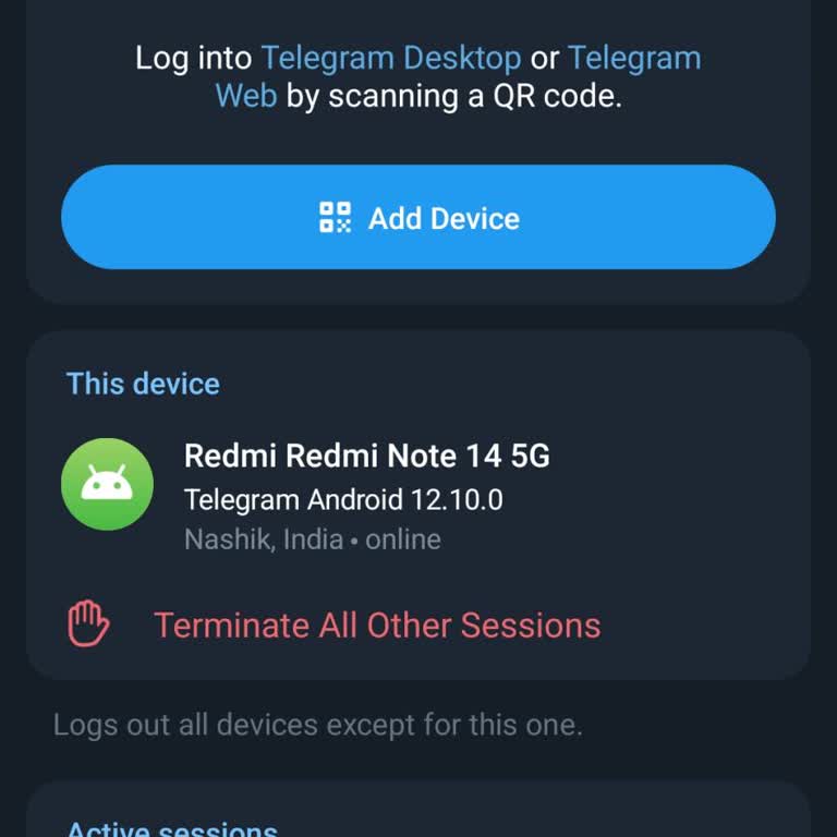 Telegram Account Hacked With Unauthorized Desktop Session