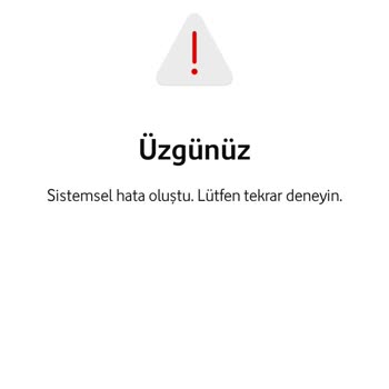 Vodafone Yanımda Uygulamasında Sistem Hatası Nedeniyle Ek Telefon Siparişi Verilemiyor