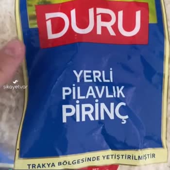 Duru Pirinç Açılmamış Pakette Böcek!