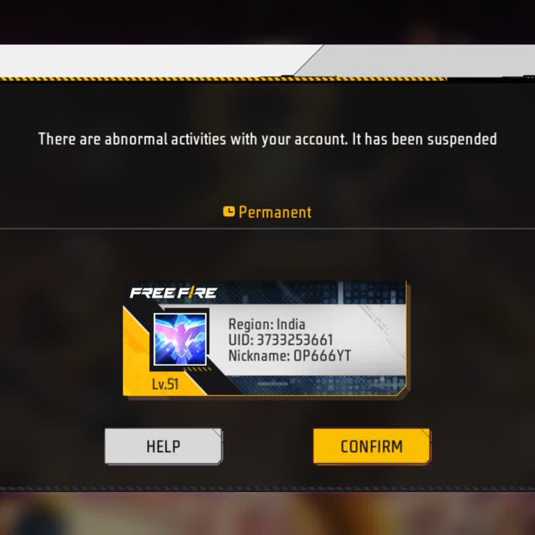 Free Fire Facebook Account Permanently Suspended For Abnormal Activity