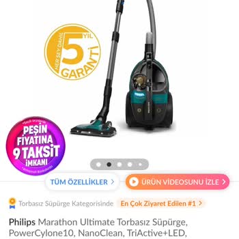 Philips Marathon Ultimate Süpürge Kumandasının Işığı Çalışmıyor Ve Cihaz Kendiliğinden Kapanıyor