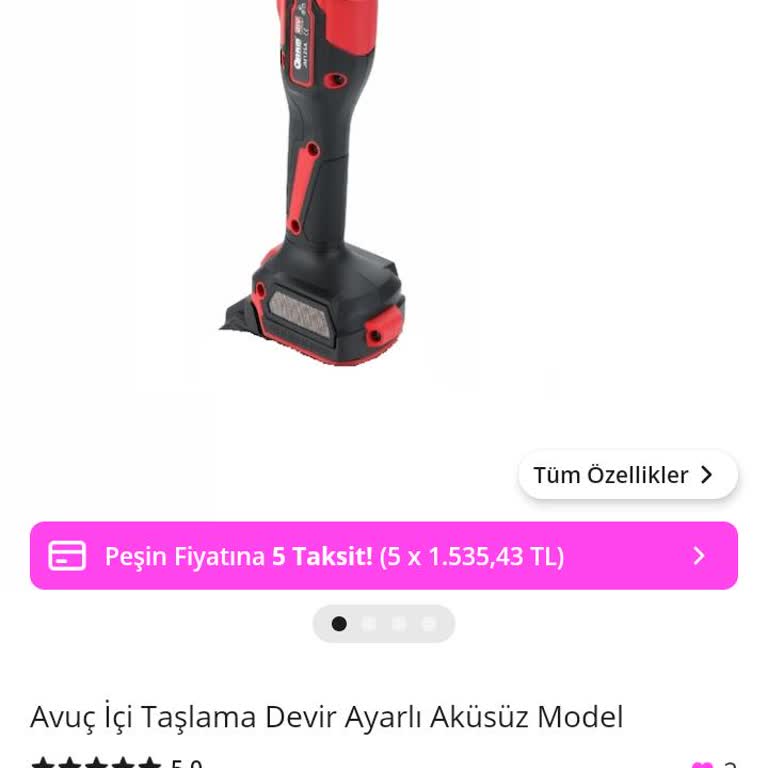 Aküsüz Duyurulan Avuç İçi Taşlama Ürünün Şarjlı Görselleri Ve Eksik Teknik Bilgileri Yanıltıcı