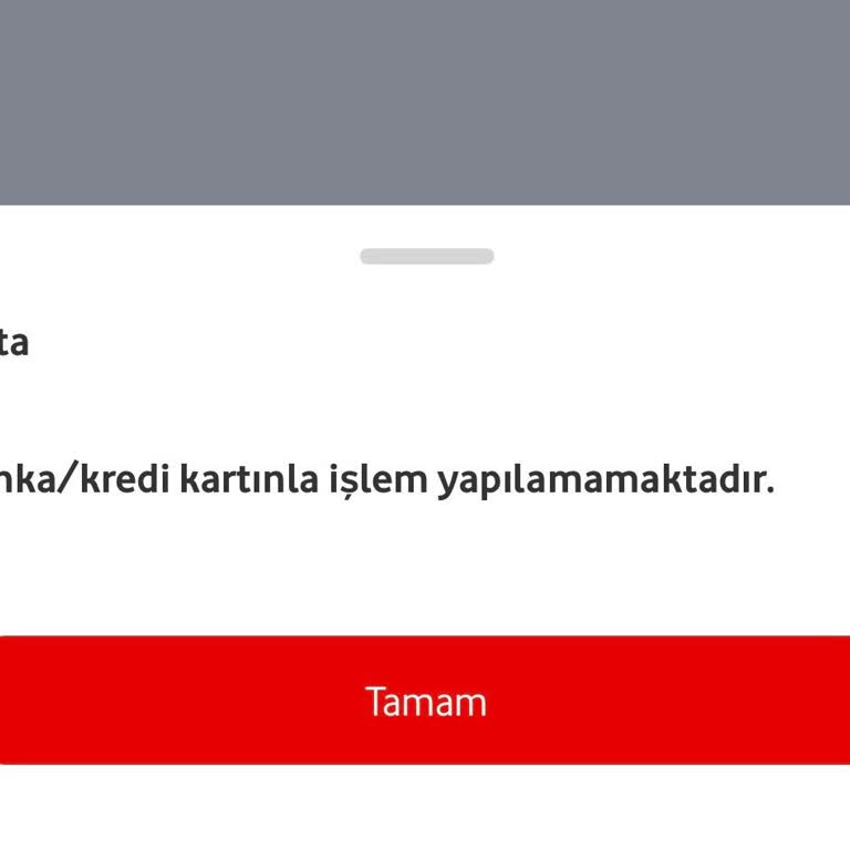 Vodafone Pay'te VakıfBank Kartıyla Bakiye Yüklenemiyor