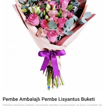Pembe Buket Görseldekiyle Uyuşmayan Solmuş Çiçekler