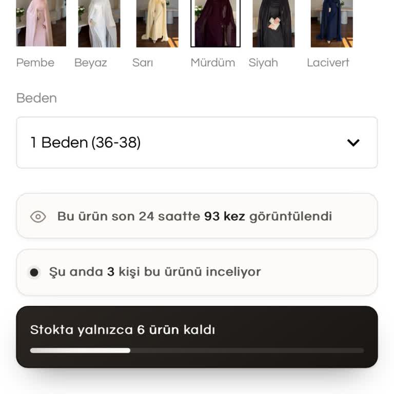 Ön Sipariş Bilgilendirmesi Olmadan Mürdüm Renkli Abiye Siparişi Ve İptal İsteği