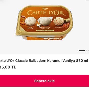 Yemeksepeti Market'te Dondurma Gramajı Eksik Gösteriliyor, Tüketiciyi Yanıltıyor