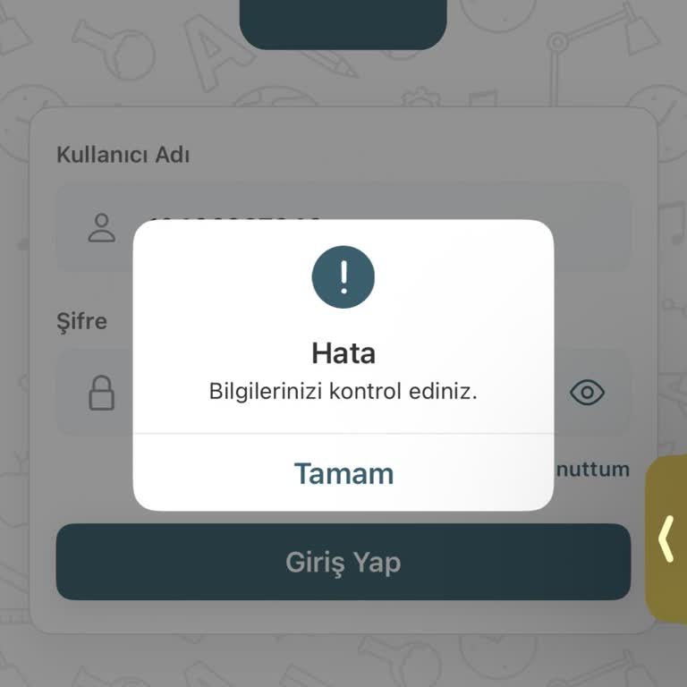 A101 Dijital İK Uygulamasında Giriş Hatası Ve Şifre Sıfırlama Sorunu