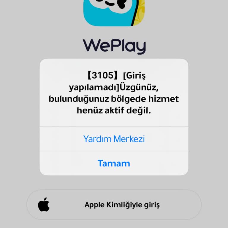 Weplay'de Bölge Engeli Nedeniyle İki Ana Hesaba Giriş Engellendi