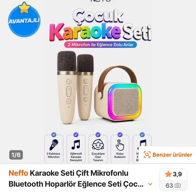İlan Edilen Çift Mikrofonlu Karaoke Seti Tek Mikrofon Olarak Gönderildi
