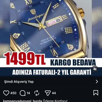 Reklamda 1499 TL'lik Garantili Saat Sahte Çıktı Ve İade Talep Ediliyor