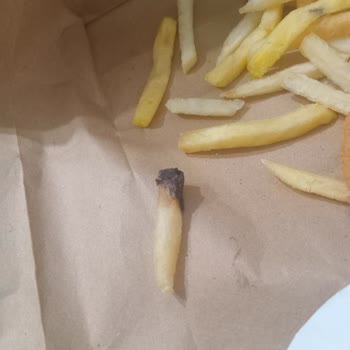 Burger King Mega Boy Patateslerde Az Miktar Ve Yanmış Parça