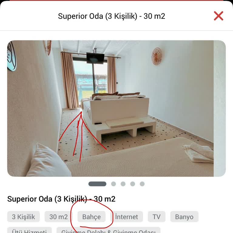 Bahçe Katı Süperior Oda Yerine Standart Oda Verildi Ve Tam İade Talebi