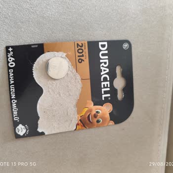 Duracell CR2016 Paketi Arızalı Pil