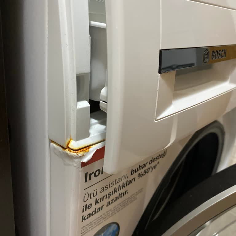 Bosch Çamaşır Makinesinde Deterjan Gözünde Paslanma Ve Kabarma