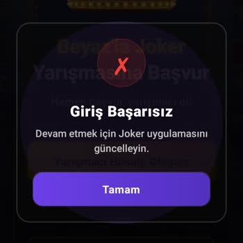Beyazla Joker Uygulamasında Hesap Giriş Alanı Eksikliği