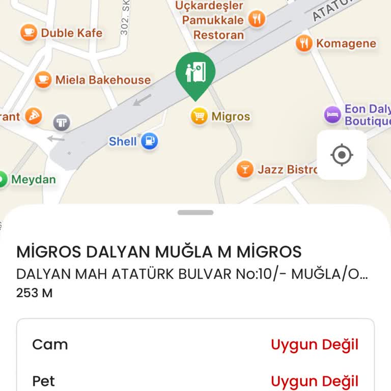 Dalyan Migros Doa Depozito Makinesi Dolu Ve Kullanılamaz