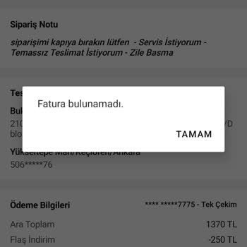 Teslim Edilmeyen Sipariş Ve İade Reddi Hakkında Şikayet