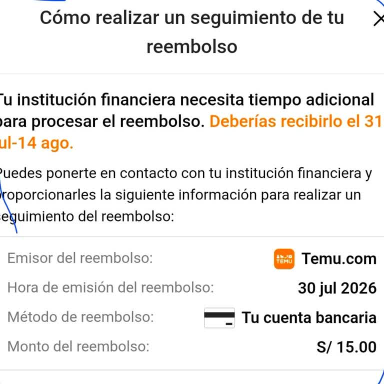 Incumplimiento de reembolso en Temu por pedido defectuoso, solicito abono