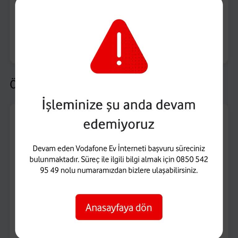 Vodafone İptal İşleminin Sistemde Görünmemesi Ve Yeniden Başvuru Engeli
