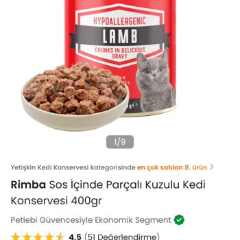 Beyaz Noktalar İçeren Konserve Kedi Maması Nedeniyle Sağlık Endişesi Ve Tam İade Talebi