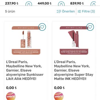 Watsons'dan Alınan Siparişte Söz Verilen Maybelline Likit Allık Hediyesi Gönderilmedi