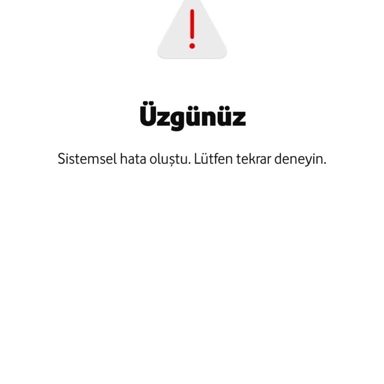 Vodafone Uygulamasında Puanla Cihaz Alımında Sistem Hatası