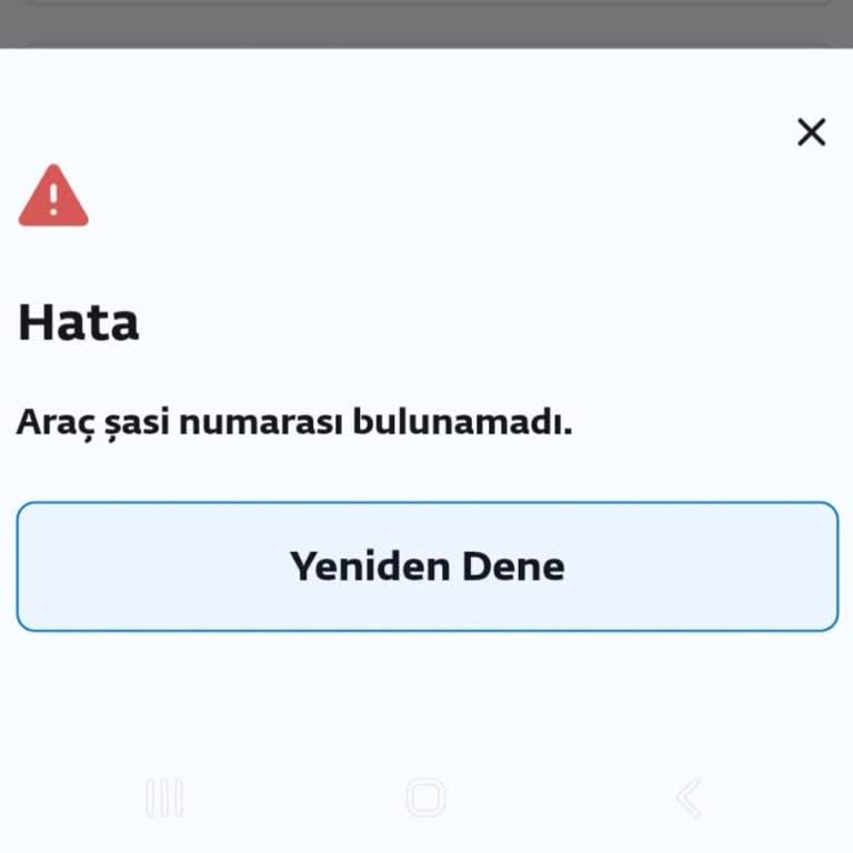 Trumore Uygulamasında Şasi Numarası Bulunamadığı İçin Araç Hizmetleri Engellendi