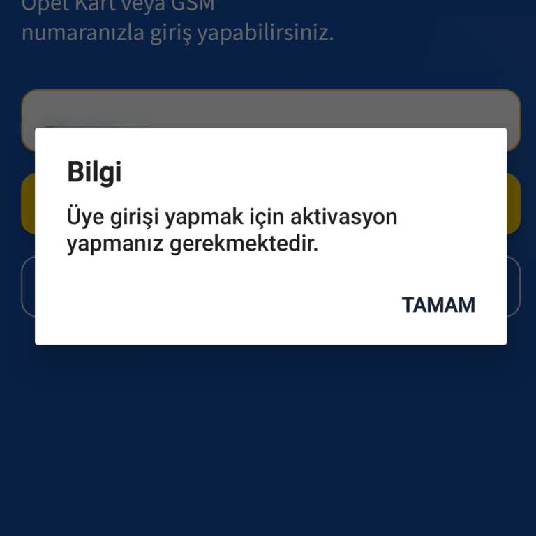 Opet Uygulamasında Üyelik Ve Aktivasyon Sorunu Nedeniyle Kullanılamıyor Ve Puan Kaybı