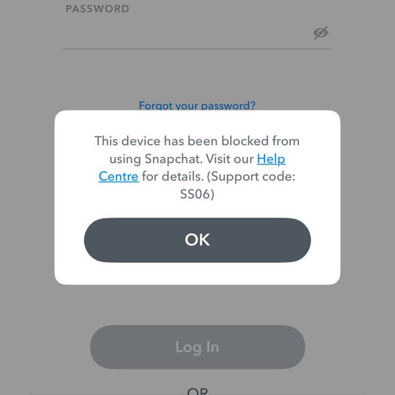 Snapchat SS06 Error