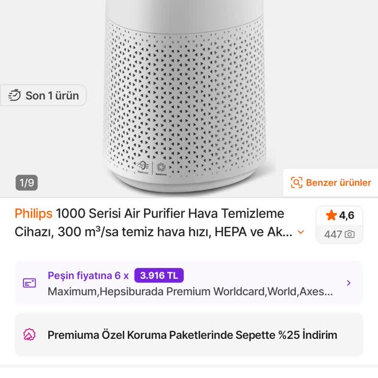 Orijinal Filtre Satışı Kaldırıldı Philips AC3033 Hava Temizleyicisi Kullanılamaz